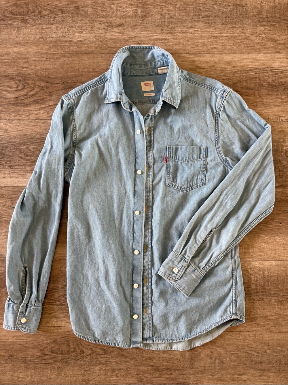 Levi's Light Blue Denim Button-Down Shirt